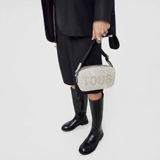 תיק צד בסגנון כתבים Kaos Mini Evolution בצבע אפור