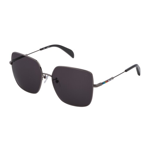 Sonnenbrille Straight Gema aus gunfarbenem Metall