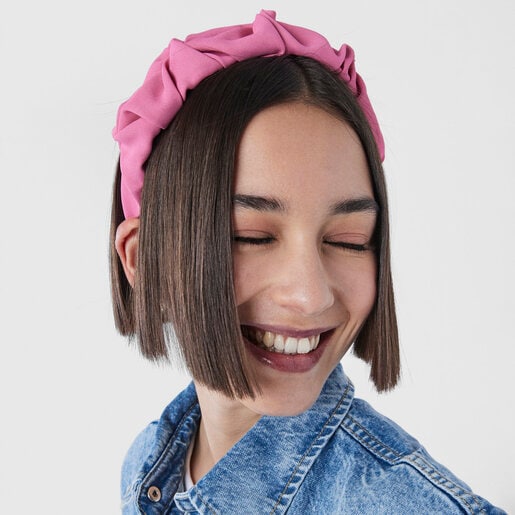 Różowa opaska na głowę TOUS Net Crochet