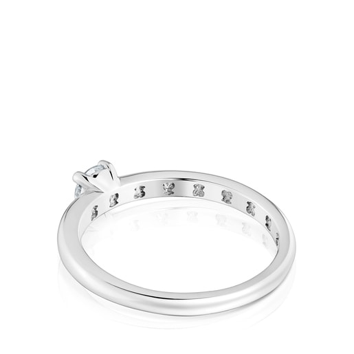 Platinum solitaire Ring with brilliant-cut, laboratory grown diamond Les Classiques LGD