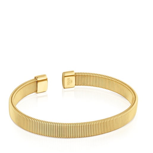 Pulsera esclava de acero dorado 8 mm Bulevard