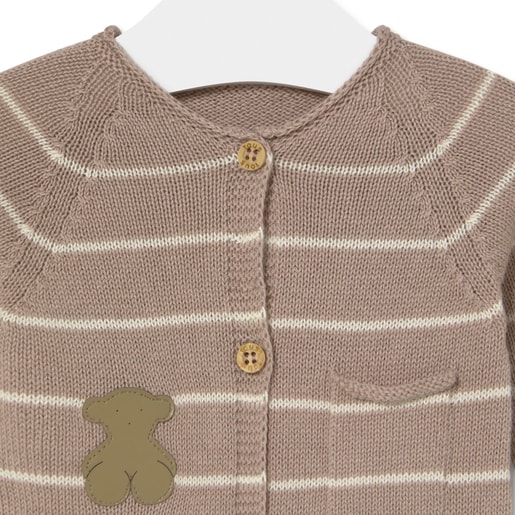 Footless baby playsuit in Tricot pink