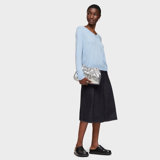 Silver-colored Crossbody clutch bag TOUS Cloud