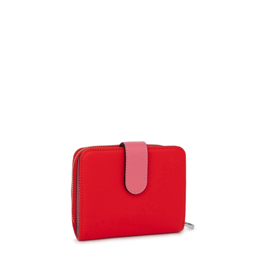 Malá červená peňaženka New Dubai Saffiano
