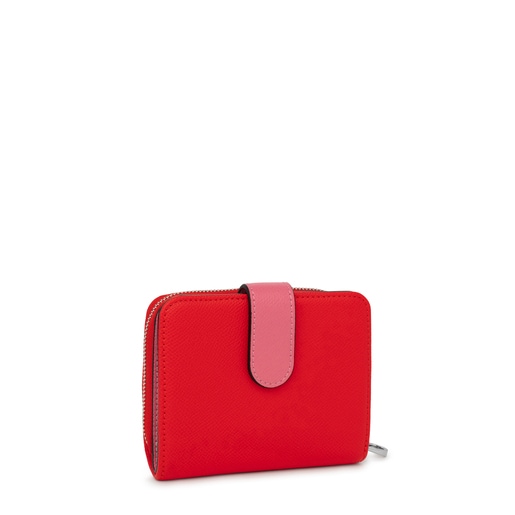 Small red New Dubai Saffiano Wallet | TOUS