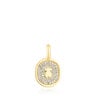 Gold Oursin Pendant with 0.21ct diamonds