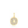 Colgante de oro con diamantes 0,21 ct Oursin