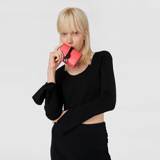 ארנק נשים TOUS Cloud בצבע אדום קורל