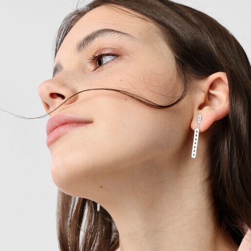 עגילי TOUS Bear Row מכסף עם צלליות דובונים