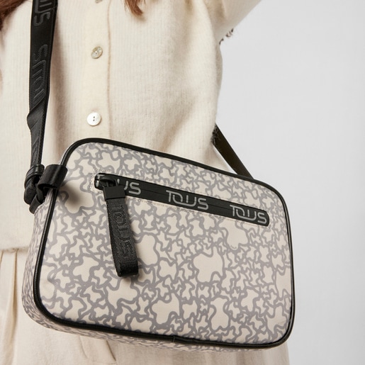 Маленькая бежевo-серая сумка-кроссбоди Kaos Mini Sport