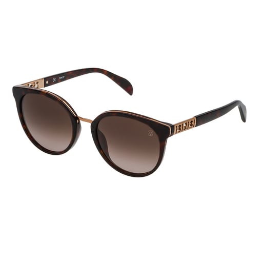 Brown Matilda Round sunglasses