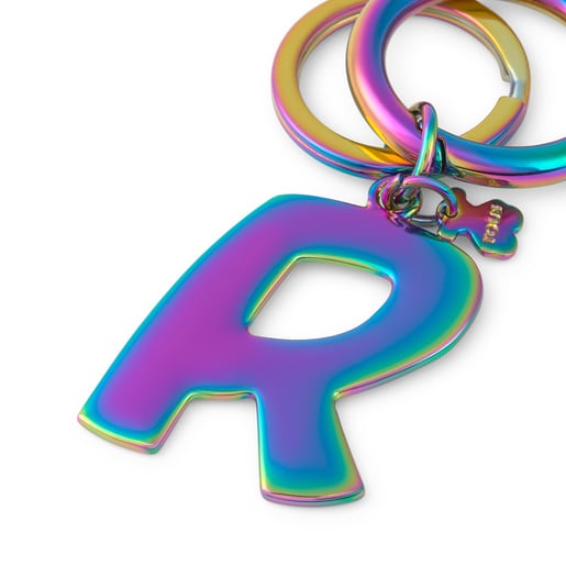 Dúhovo zafarbený prívesok na kľúče v tvare písmena R Touscedario