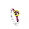 Ring TOUS Vibrant Colors aus Silber mit Amethyst und Emaille