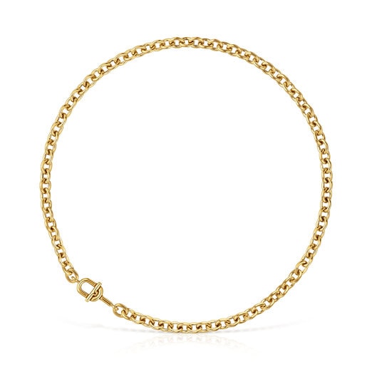 TOUS MANIFESTO chain choker with 18 kt gold plating over silver