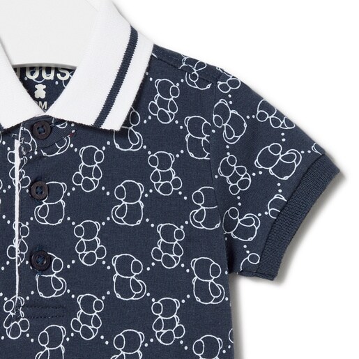 Bold Bear polo t-shirt in Casual navy blue