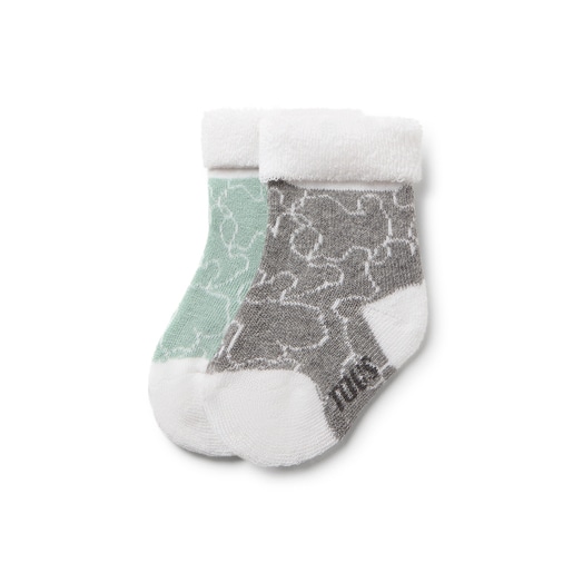 Pack of 2 pairs of baby socks in SSocks green