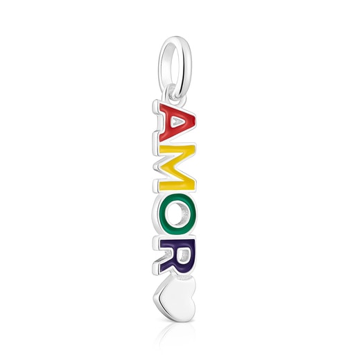 Amor silver pendant and enamel TOUS Pride