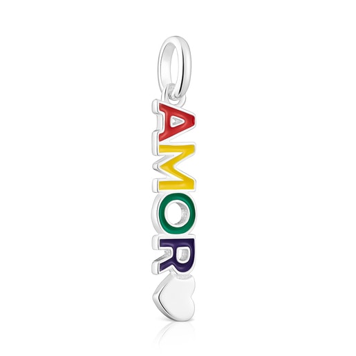 シルバーとエナメルのペンダントトップ TOUS Pride Amor