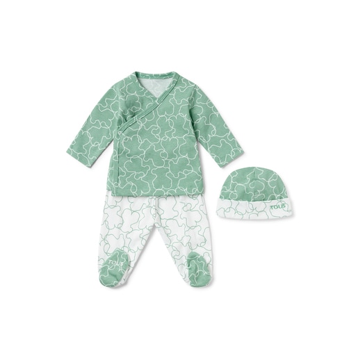 Newborn baby Line Bear outfit in Mist