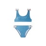 Bikini de niña Logo azul