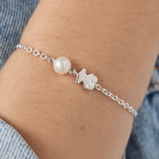 Silver Sweet Dolls Bracelet with pearl