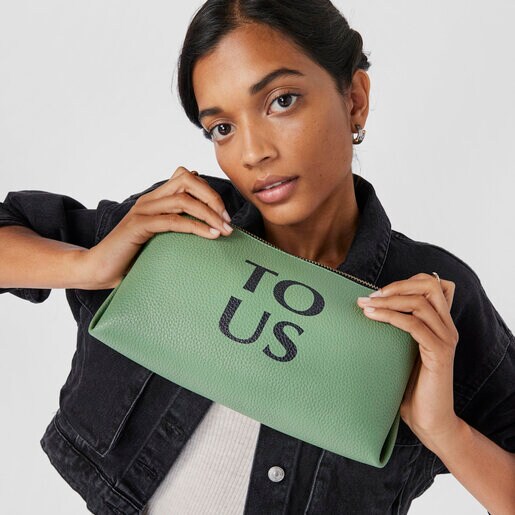 Bandolera de piel caqui TOUS Balloon