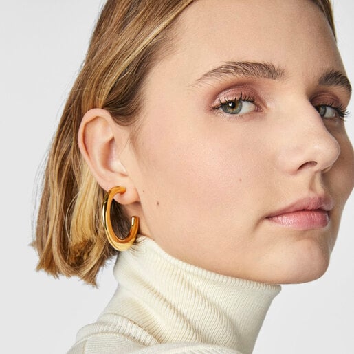 Silver Vermeil Warm Hoop earrings