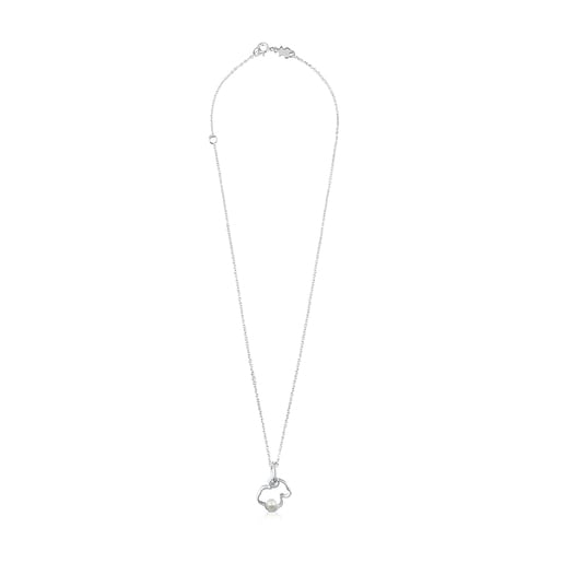 Silver Silueta Necklace with Pearl