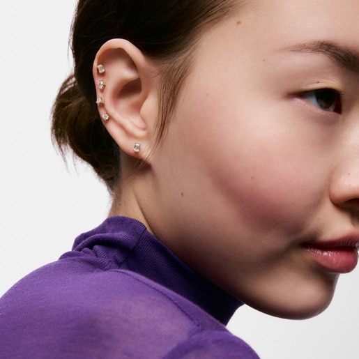 بيرسينج من الذهب عيار 14 قيراطًا مُرصّع بالماس المُصنع في المختبر عيار 0.21 قيراطًا من التشكيلة Shine LGD