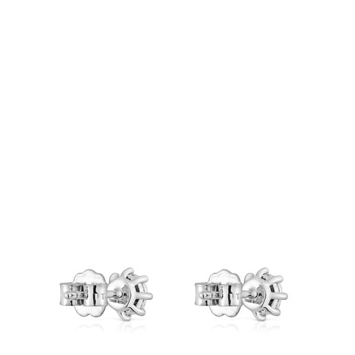 Aretes pequeños de oro blanco y diamantes 0,30 ct Les Classiques