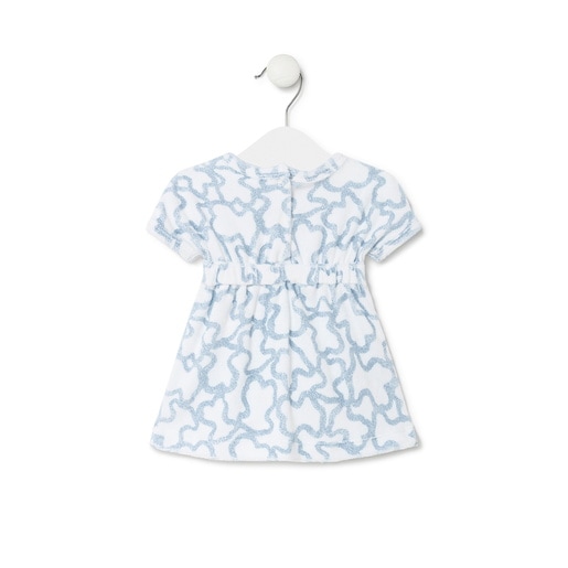 Girls terry cloth dress in Kaos blue