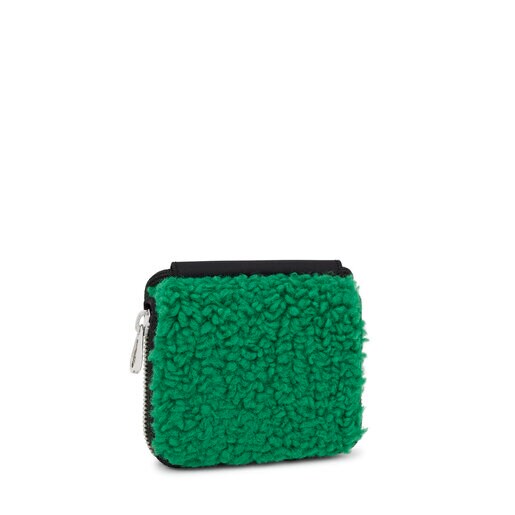 Green TOUS Empire Fur Hanging change purse TOUS