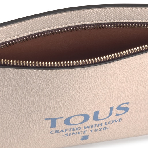 Bolsa clutch Tous Essential beige y marrón