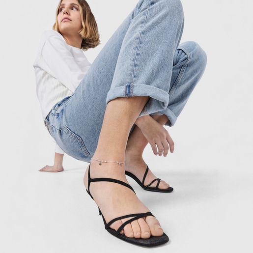 Tobillera de plata con perlas y motivos de gemas TOUS New Motif