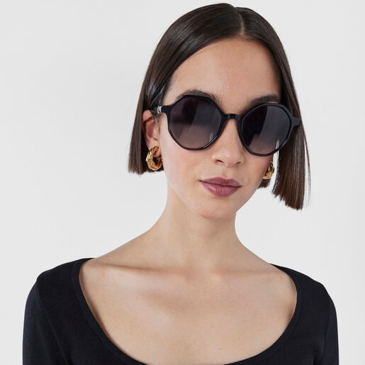 Black Hexagon Bear Sunglasses