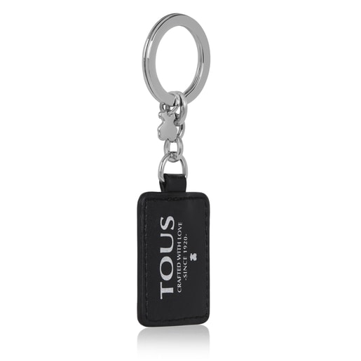 Black Tous Square Plate Keychain