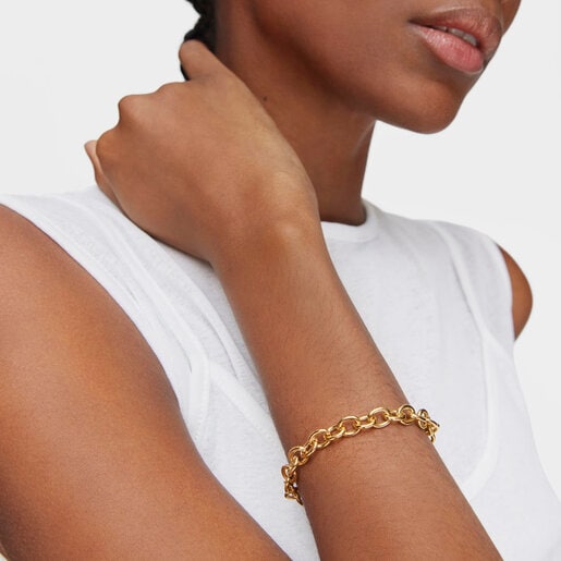 Chain bracelet with 18kt gold plating over silver TOUS Basics