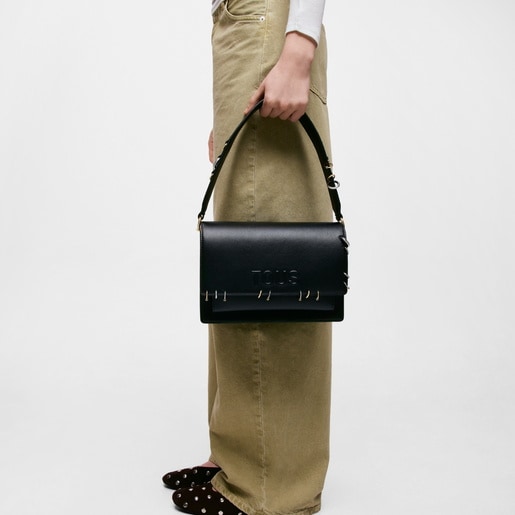 Bandolera mediana negro Audree earrings