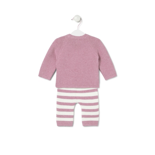 Newborn baby set in Tricot pink