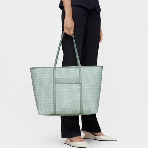 Large mint green Tote bag TOUS MANIFESTO
