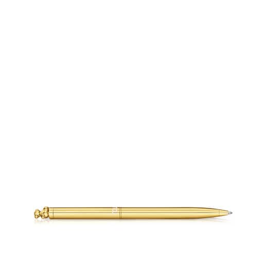 Gold-colored chromed Pen with Bold Bear