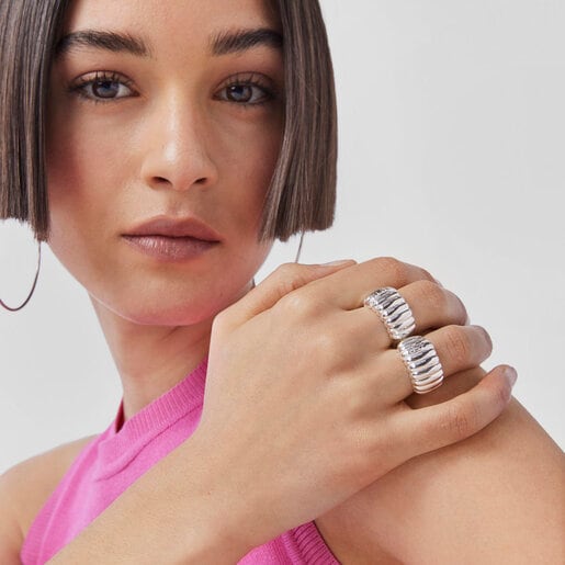 Серебряное галлоновое кольцо TOUS Basics