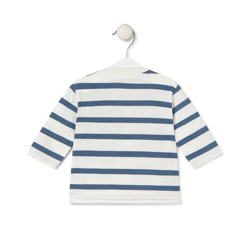 Striped t-shirt in Casual navy blue