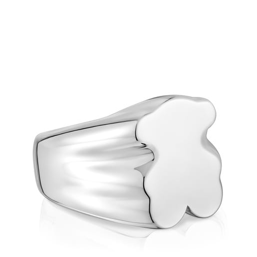 Anillo sello de plata oso 15 mm  Sweet Dolls