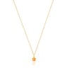 Silver vermeil Gregal orange flower necklace