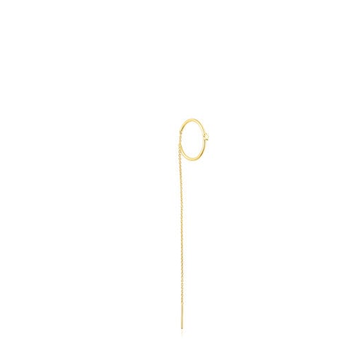 Gold TOUS Cool Joy star charm Earring with chain