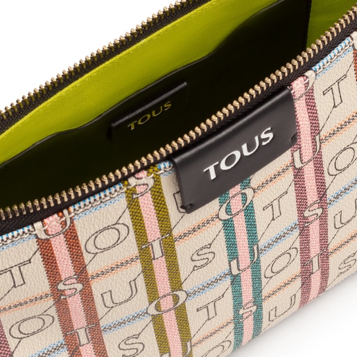 Плоская бежево-черная сумка TOUS Crossroad Crossbody