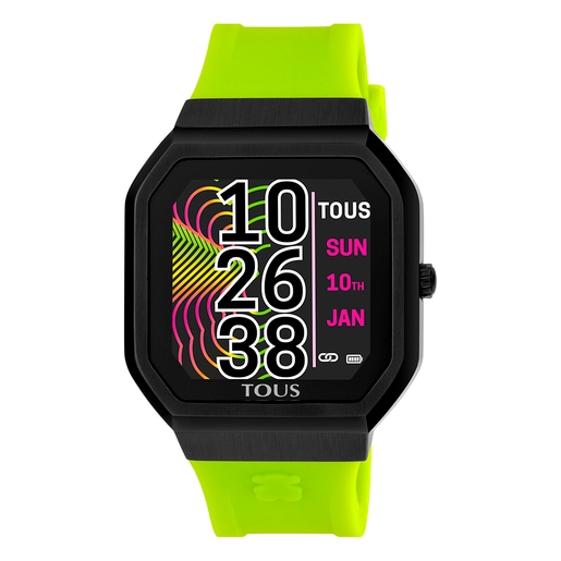 Rellotge smartwatch amb corretja de silicona verda B-Connect