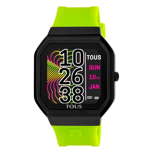 Montre smartwatch B-Connect avec bracelet en silicone vert