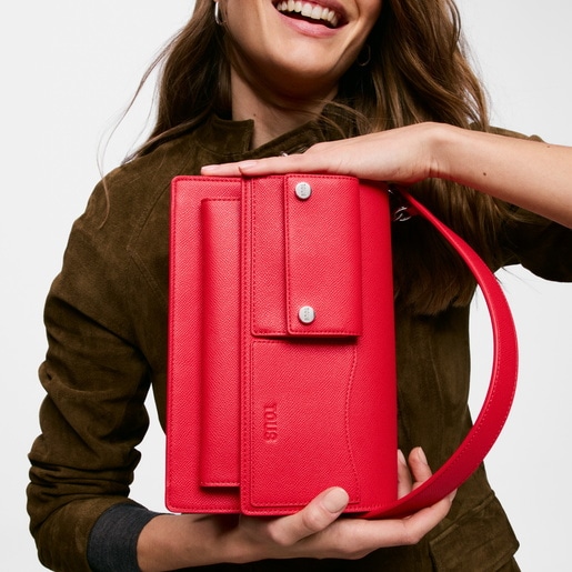Medium red Crossbody bag TOUS Audree Pockets